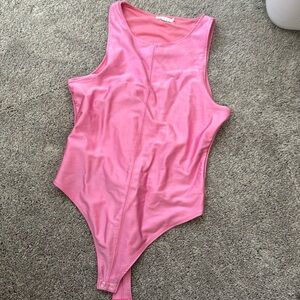 Good American hot pink bodysuit